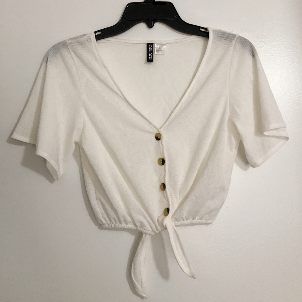 H&M White Crop Top